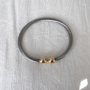 NWOT Cable Bracelet Silver Gold DY-Beautiful
